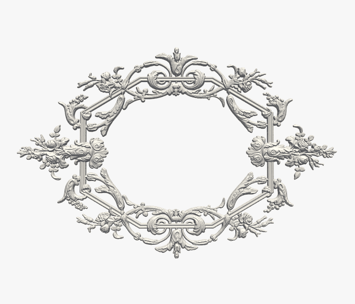 Rosetón rectangular 014
