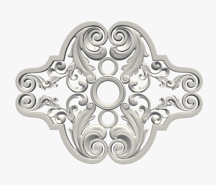 Rosetón rectangular 034
